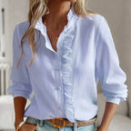 AURORA RUFFLE LONG SLEEVE SHIRT