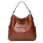 CAMELLIA LEATHER HOBO BAG