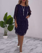 LUNESSA POLKA TIERED DRESS