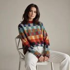 EMMA CHECKED MERINO JUMPER