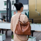 CAMELLIA LEATHER HOBO BAG