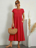 AVA LUXE FLUID MIDI DRESS