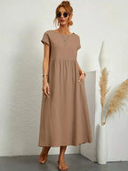 AVA LUXE FLUID MIDI DRESS