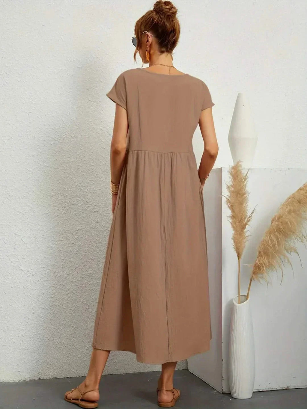 AVA LUXE FLUID MIDI DRESS