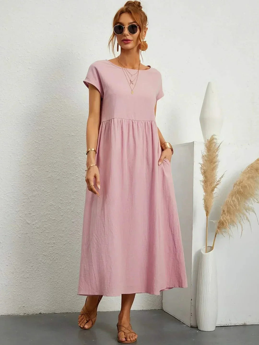 AVA LUXE FLUID MIDI DRESS