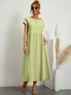 AVA LUXE FLUID MIDI DRESS