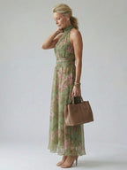 DELILAH HALTER MIDI DRESS