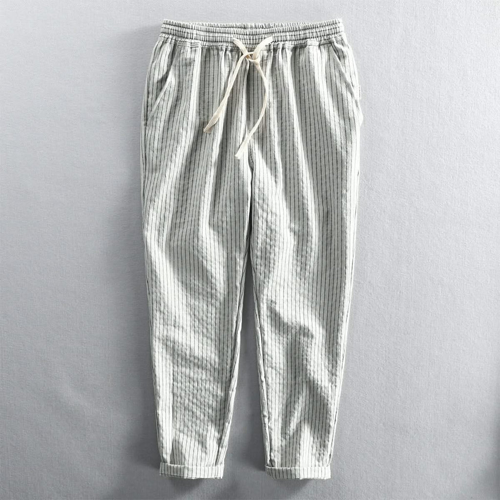ROCCO STRIPED LINEN PANTS