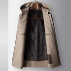 100% WOOLEN HOODED COAT