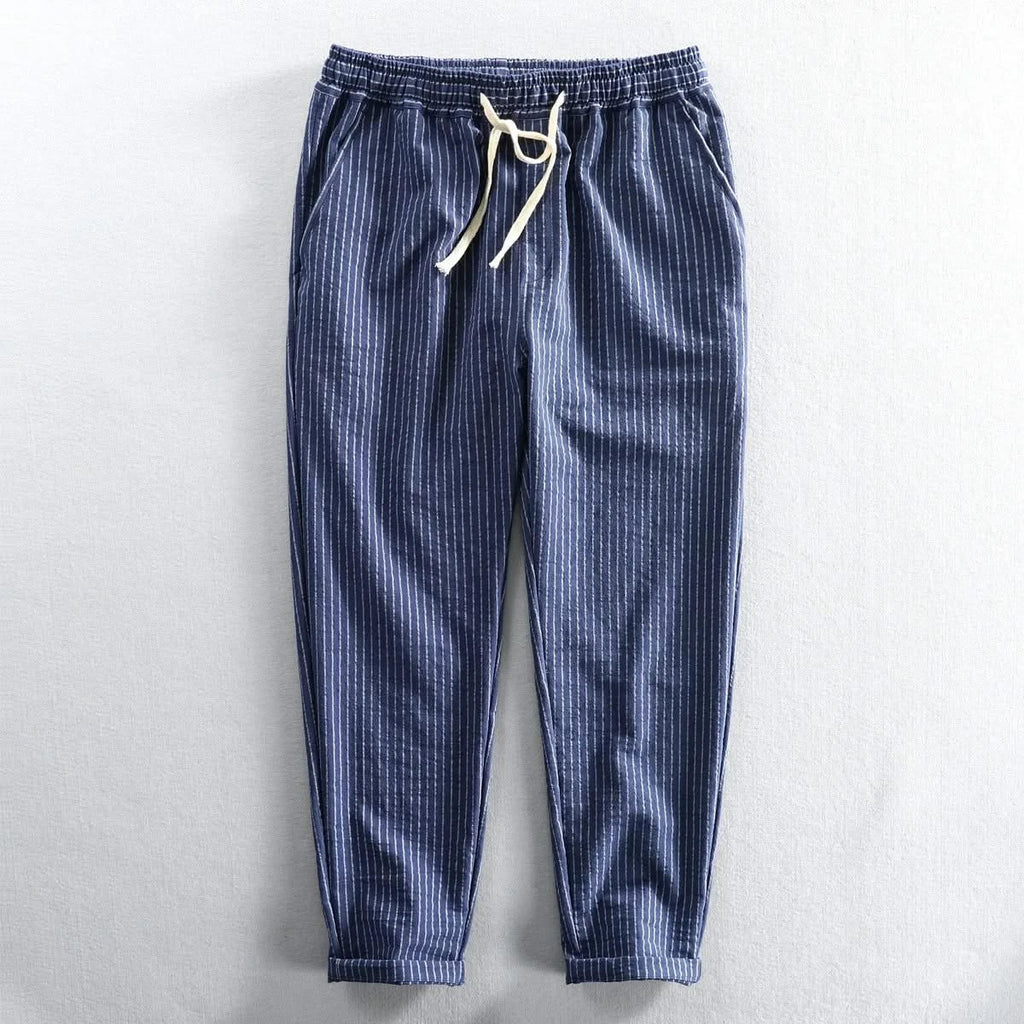 ROCCO STRIPED LINEN PANTS