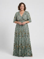 ELSIE V-NECK FLORAL DRESS