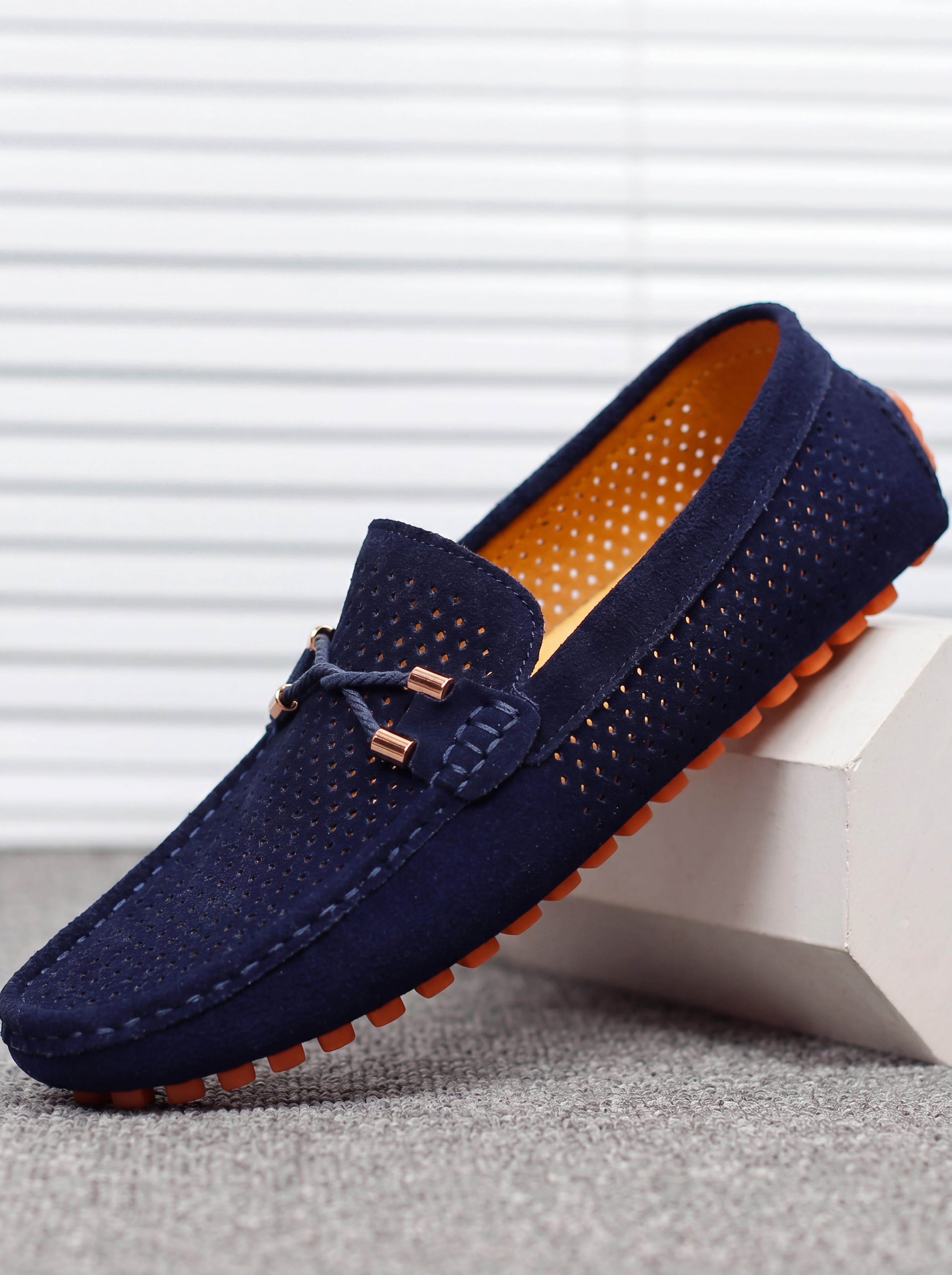 GIANNI PERFORATED LEATHER LOAFERS