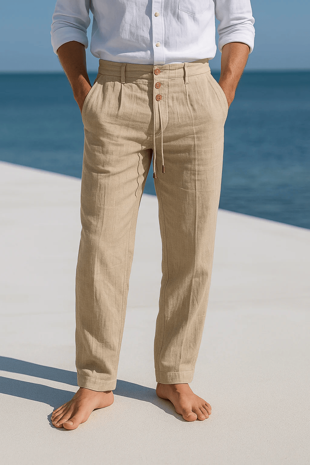 ETHAN LINEN TROUSERS