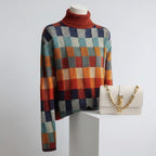 EMMA CHECKED MERINO JUMPER